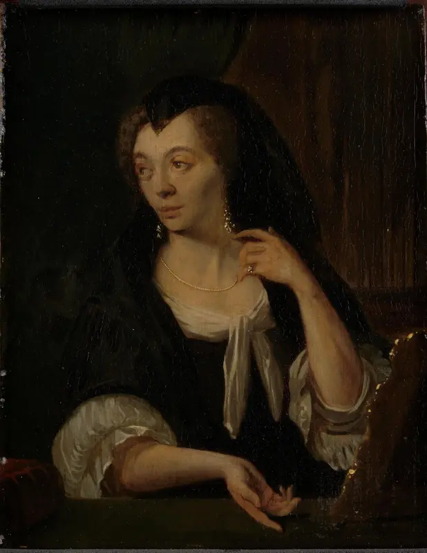 Anna de Hooghe (1645-1717). Vierde echtgenote van de schilder Wall Art by Ludolf Bakhuysen - High-Resolution Digital Print