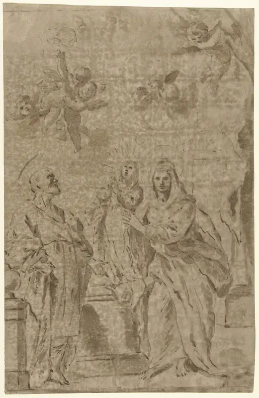 Anna en Joachim met hun dochter Maria Wall Art by anonymous - High-Resolution Digital Print