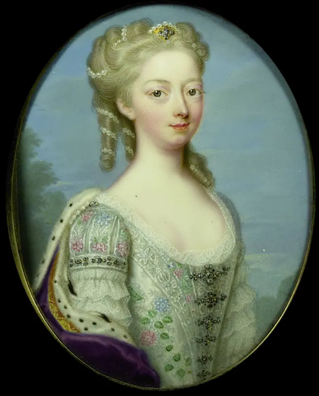 Anna, prinses van Hannover (1709-59), echtgenote van Willem IV, prins van Oranje-Nassau Wall Art by Christian Friedrich Zincke - High-Resolution Digital Print