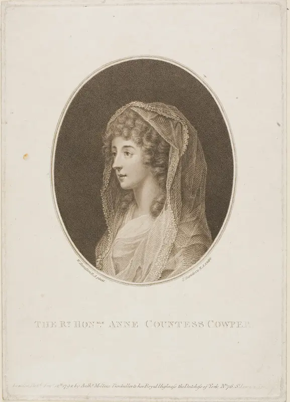 Anne Countess Cowper Wall Art by Francesco Bartolozzi - High-Resolution Digital Print