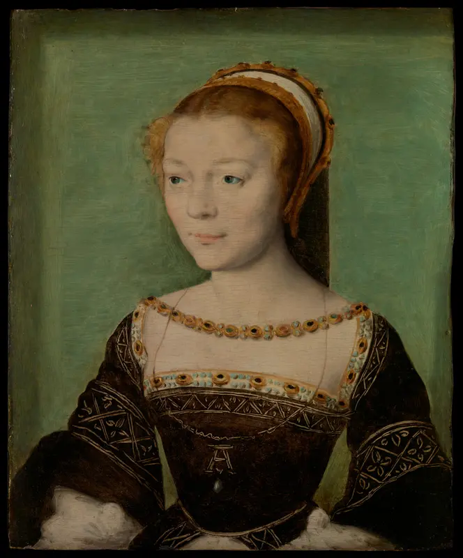 Anne de Pisseleu (1508–1576), Duchesse d'Étampes Wall Art by Corneille de Lyon - High-Resolution Digital Print