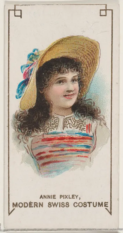 Annie Pixley Dressed in Modern Swiss Costume, from the set Actors and Actresses, Second Series (N71) for Duke brand cigarettes Wall Art by W. Duke, Sons & Co. - High-Resolution Digital Print