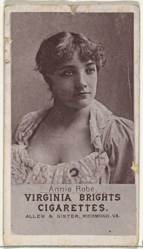Annie Robe, from the Actresses series (N67) promoting Virginia Brights Cigarettes for Allen & Ginter brand tobacco products Wall Art by Allen & Ginter - High-Resolution Digital Print