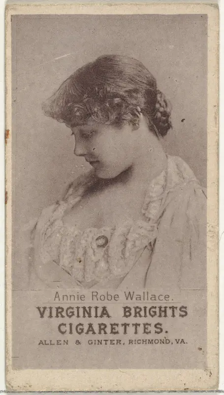 Annie Robe Wallace, from the Actresses series (N67) promoting Virginia Brights Cigarettes for Allen & Ginter brand tobacco products Wall Art by Allen & Ginter - High-Resolution Digital Print