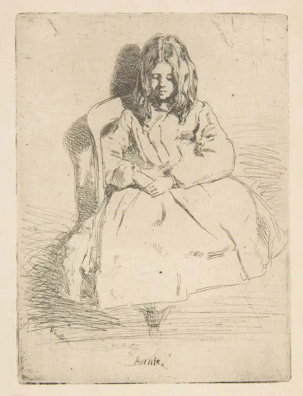 Annie Seated Wall Art by James McNeill Whistler - High-Resolution Digital Print