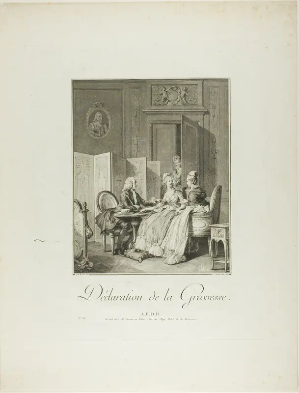 Announcement of Pregnancy, from Monument du Costume Physique et Moral de la fin du Dix-huitième siècle