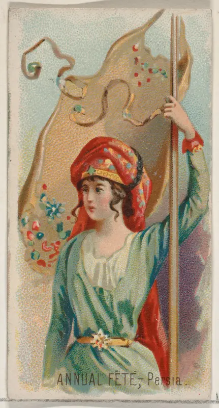 Annual Fête, Persia, from the Holidays series (N80) for Duke brand cigarettes Wall Art by W. Duke, Sons & Co. - High-Resolution Digital Print