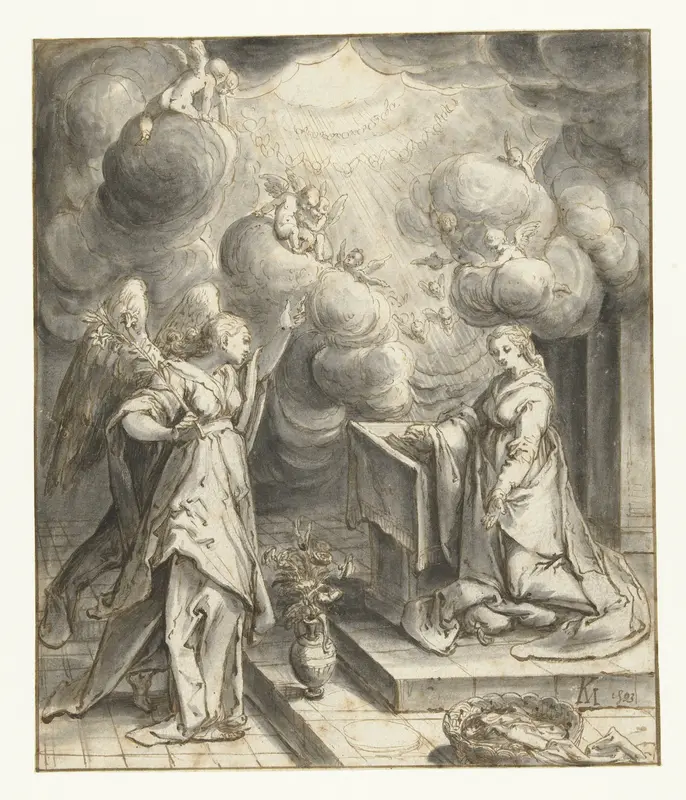 Annunciatie Wall Art by Karel van Mander (I) - High-Resolution Digital Print