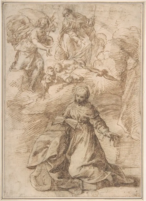 Annunciation Wall Art by Anonymous, Italian, 17th century - High-Resolution Digital Print