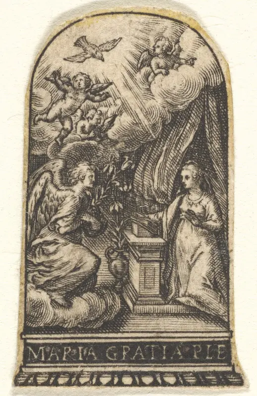 Annunciation Wall Art by Johann Theodor de Bry - High-Resolution Digital Print
