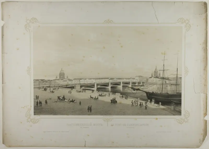 Annunciation Bridge in St. Petersburg Wall Art by C. Schultz - High-Resolution Digital Print