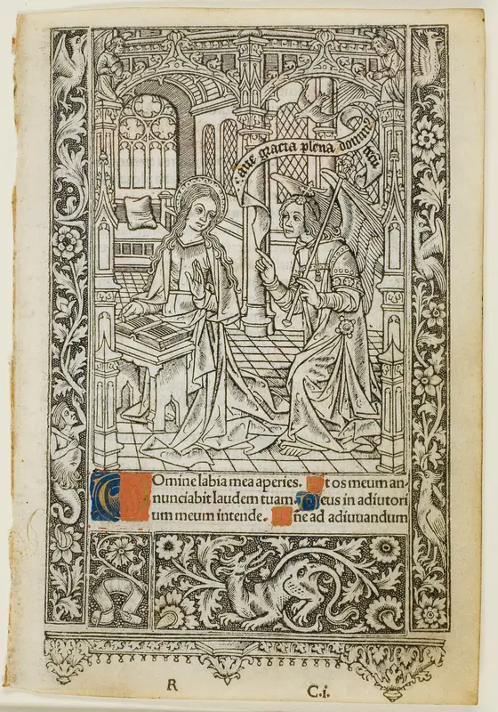 Annunciation, from a book of hours Wall Art by Thielmann Kerver - High-Resolution Digital Print