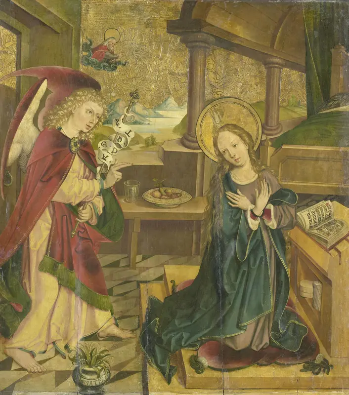 Annunciation to the Virgin Wall Art by Meester van het Salemer Altaar - High-Resolution Digital Print