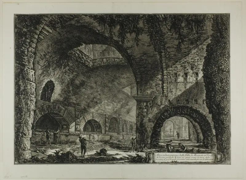 Another interior view of the Villa of Maecenas, Tivoli, from Views of Rome