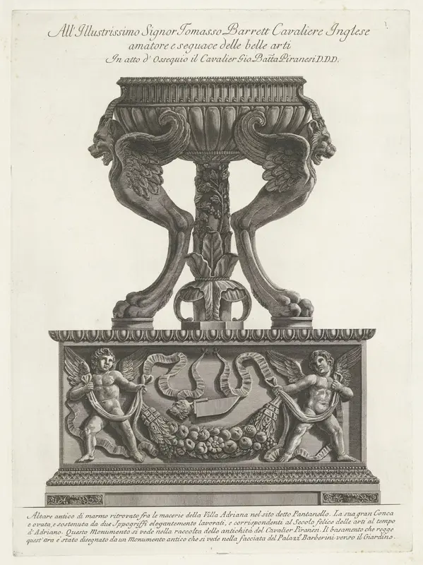 Antiek altaar Wall Art by Giovanni Battista Piranesi - High-Resolution Digital Print