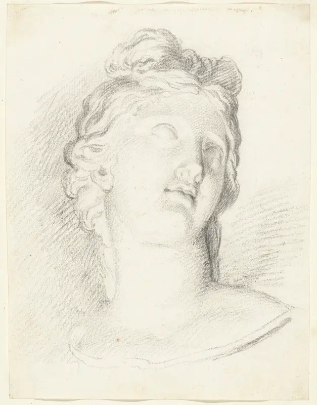 Antieke buste van opziende vrouw Wall Art by Bernard Picart - High-Resolution Digital Print