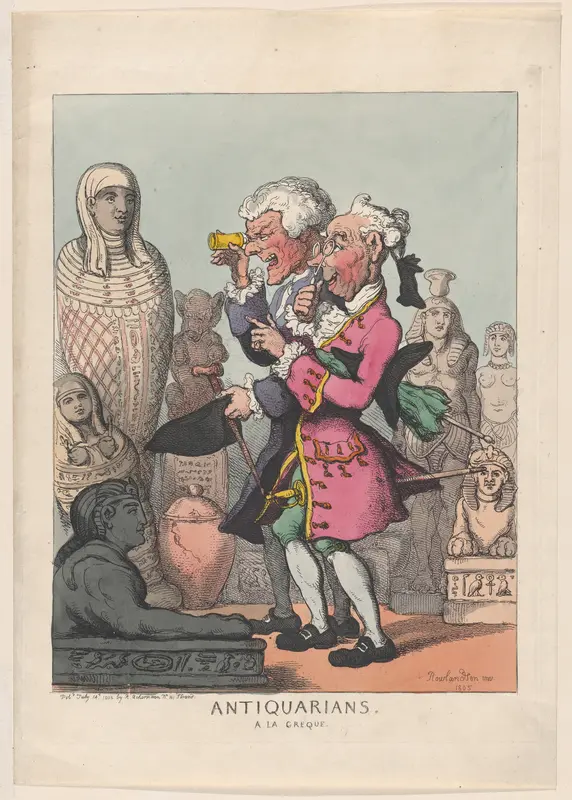 Antiquarians à la Greque Wall Art by Thomas Rowlandson - High-Resolution Digital Print