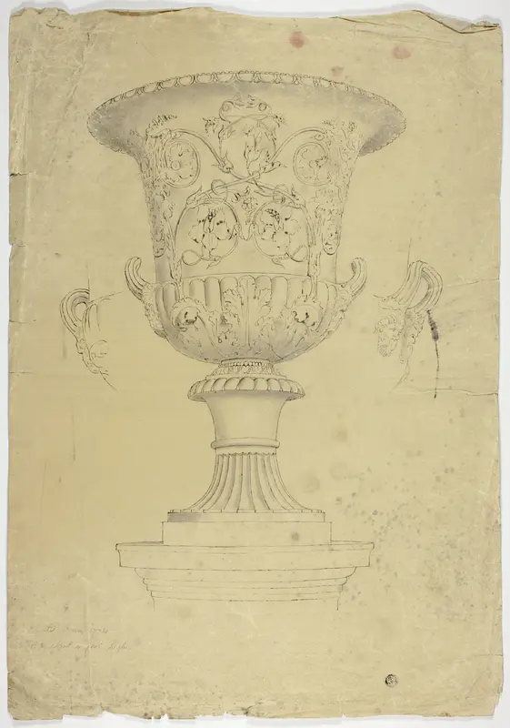 Antique Monumental Vase Wall Art by John Downman - High-Resolution Digital Print