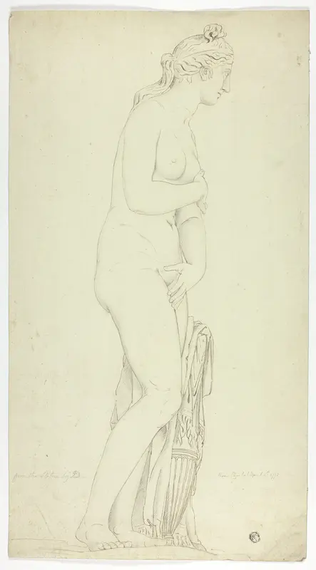 Antique Statue of Standing Venus Wall Art by John Downman - High-Resolution Digital Print