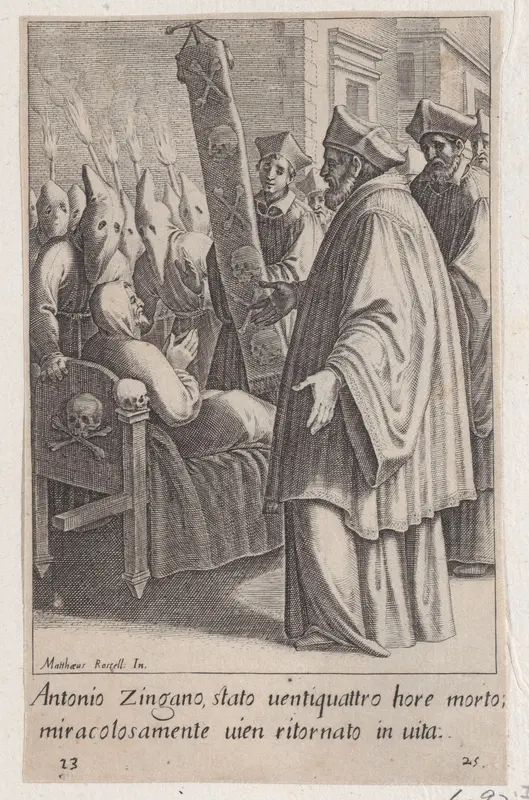 Antonio Zingano, from Scelta d'Alcuni Miracoli e Grazie della Santissima Nunziata di Firenze (Selection of Some Miracles and Graces that Occurred in the Church of the Annunziata in Florence) Wall Art by Jacques Callot - High-Resolution Digital Print