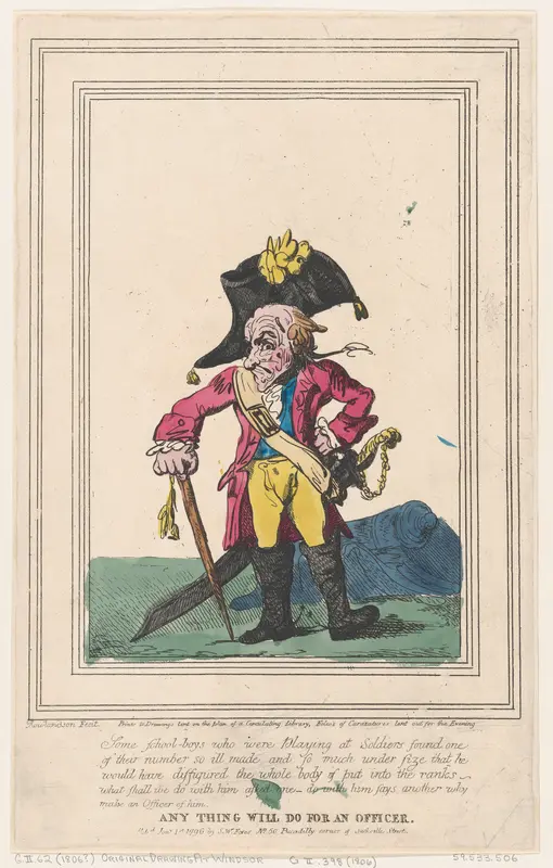 Anything Will Do For an Officer Wall Art by Thomas Rowlandson - High-Resolution Digital Print