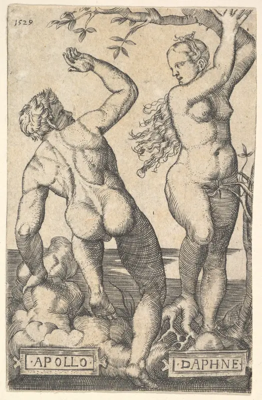 Apollo and Daphne (reverse copy) Wall Art by Barthel Beham - High-Resolution Digital Print