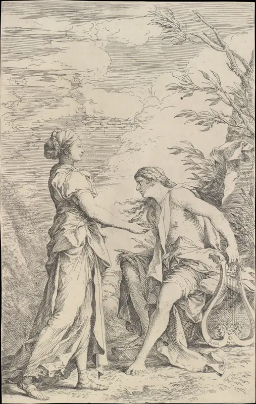 Apollo and the Cumaean Sibyl Wall Art by Salvator Rosa - High-Resolution Digital Print