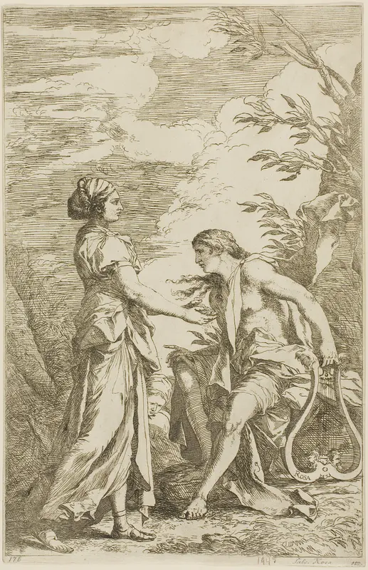 Apollo and the Cumean Sybil Wall Art by Salvator Rosa - High-Resolution Digital Print