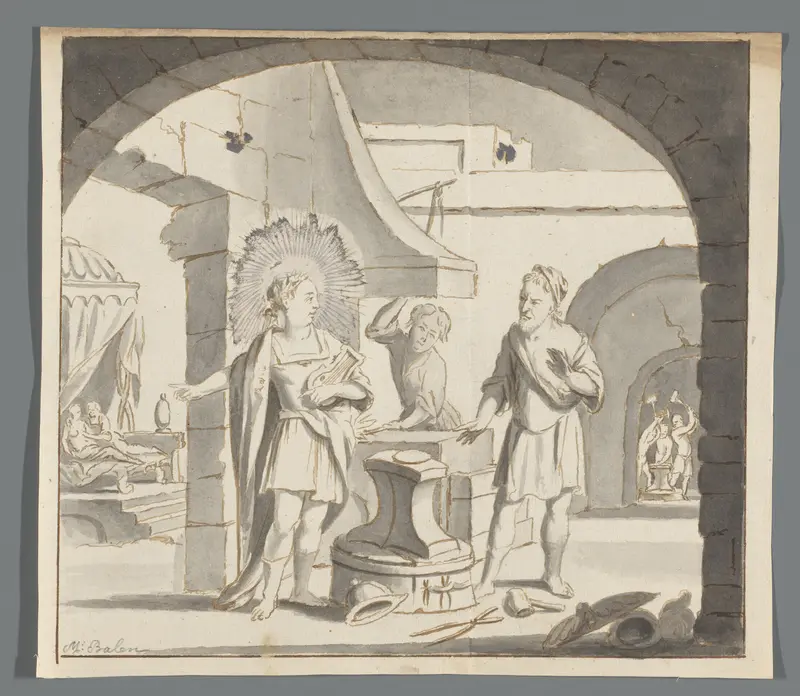 Apollo brengt Vulcanus op de hoogte van het overspel van Venus met Mars Wall Art by Unknown - High-Resolution Digital Print