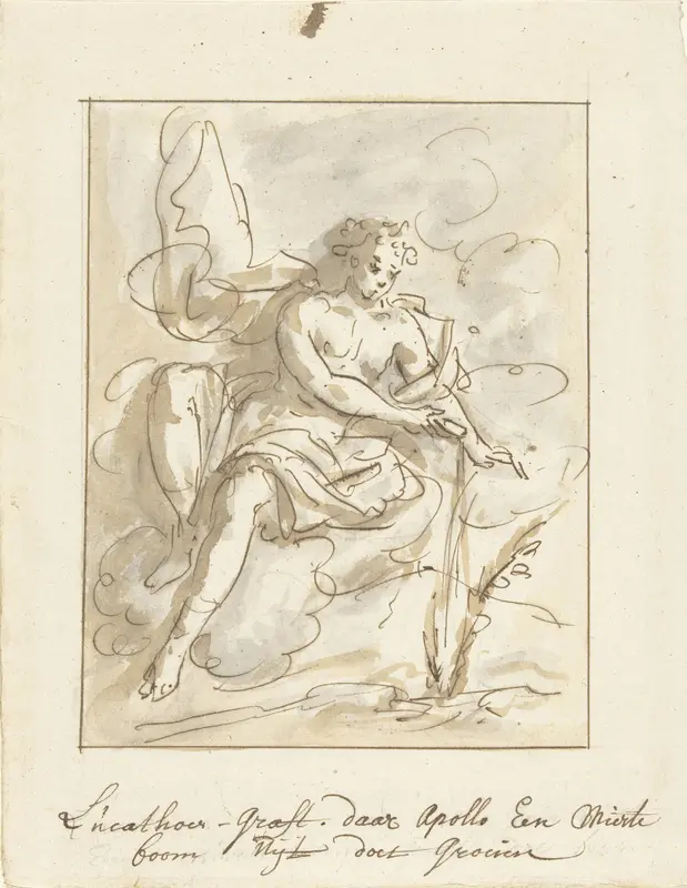 Apollo doet een myrteboom ontspruiten op het graf van Leucothoë Wall Art by Elias van Nijmegen - High-Resolution Digital Print