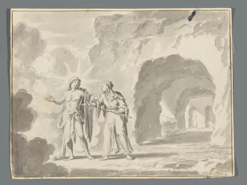 Apollo en een figuur Wall Art by Unknown - High-Resolution Digital Print