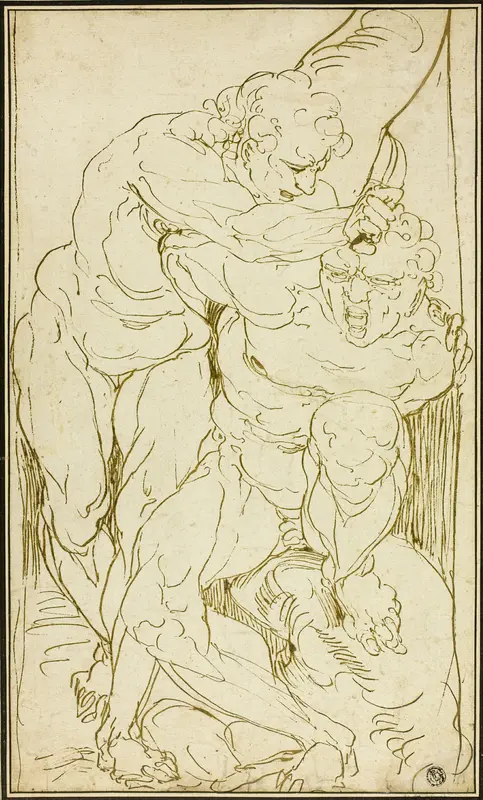 Apollo Flaying Marsyas Wall Art by Luca Cambiaso - High-Resolution Digital Print