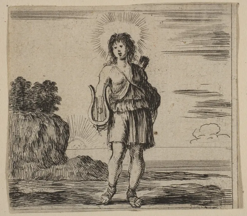 Apollo, from 'Game of Mythology' (Jeu de la Mythologie) Wall Art by Stefano della Bella - High-Resolution Digital Print