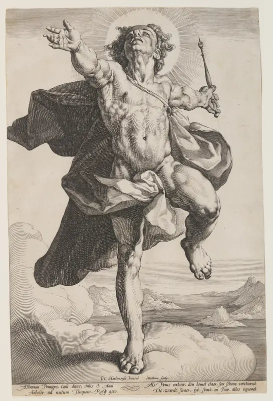 Apollo in the Clouds Wall Art by Jacob Matham - High-Resolution Digital Print