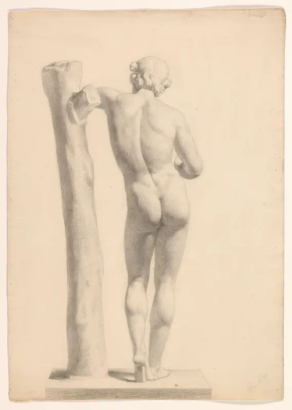 Apollo Sauroctonus, van achteren Wall Art by Jacobus Everhardus Josephus van den Berg - High-Resolution Digital Print