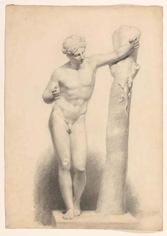 Apollo Sauroctonus, van voren Wall Art by Jacobus Everhardus Josephus van den Berg - High-Resolution Digital Print