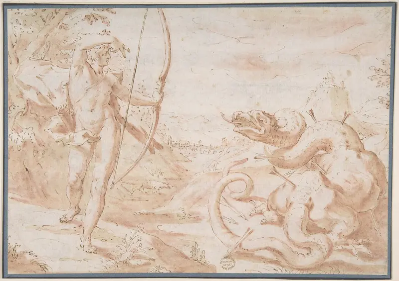 Apollo Slaying the Python Wall Art by Anonymous, 17th century - High-Resolution Digital Print