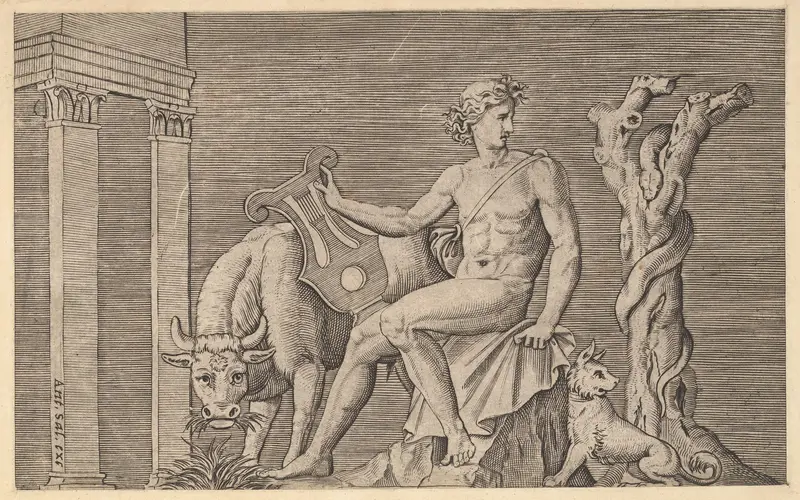 Apollo Tending the Flocks of Admetus, from "Speculum Romanae Magnificentiae"