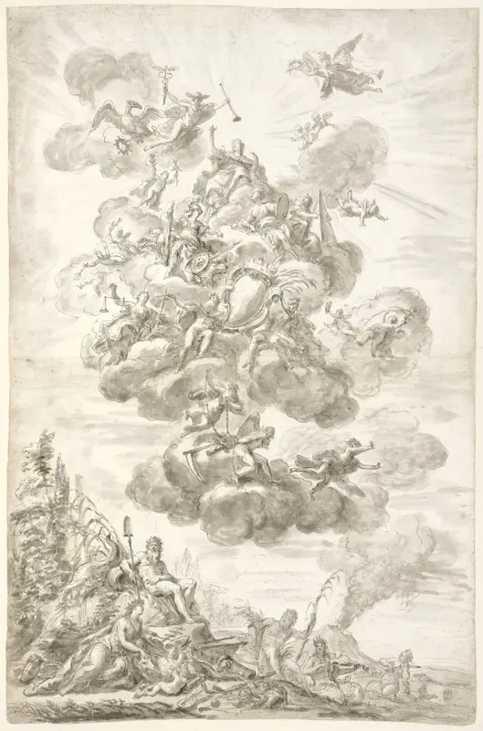 Apotheose van een telg van een adellijk Napolitaans geslacht Wall Art by Unknown - High-Resolution Digital Print