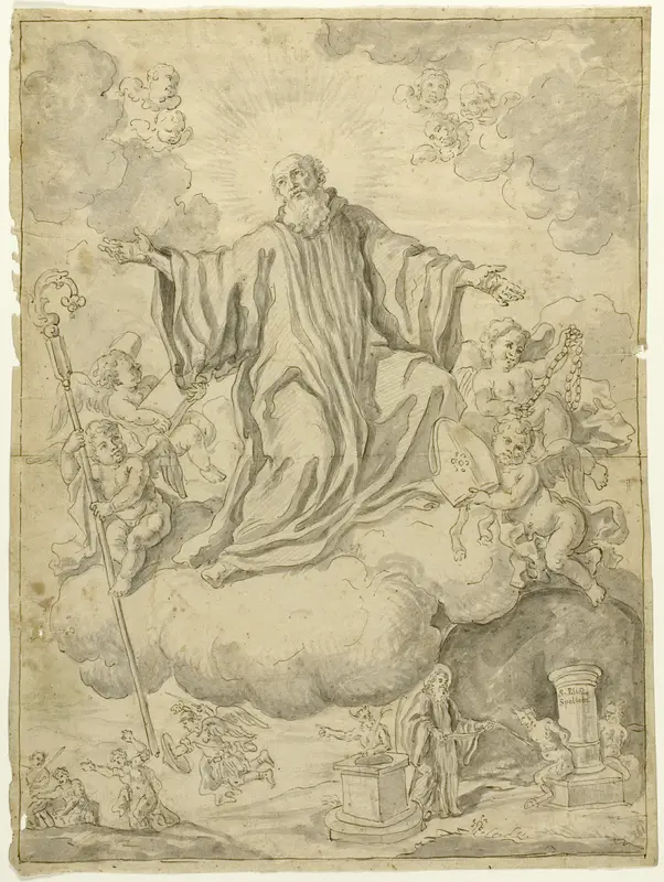 Apotheosis of Saint Elias Wall Art by School of Carlo Maratti - High-Resolution Digital Print