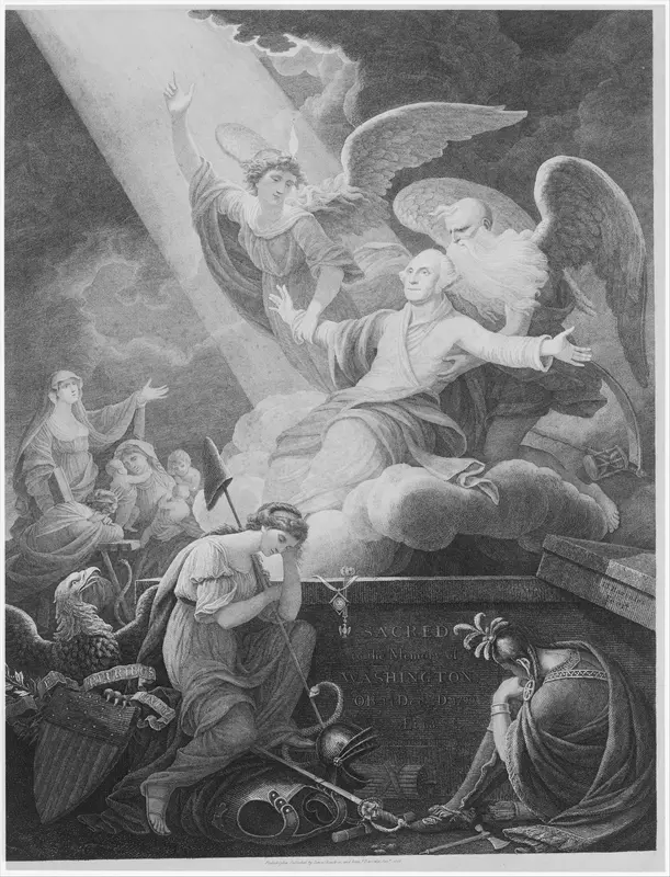 Apotheosis of Washington Wall Art by John James Barralet - High-Resolution Digital Print