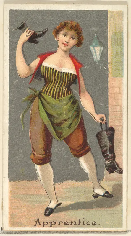 Apprentice, from the Occupations for Women series (N166) for Old Judge and Dogs Head Cigarettes Wall Art by Goodwin & Company - High-Resolution Digital Print