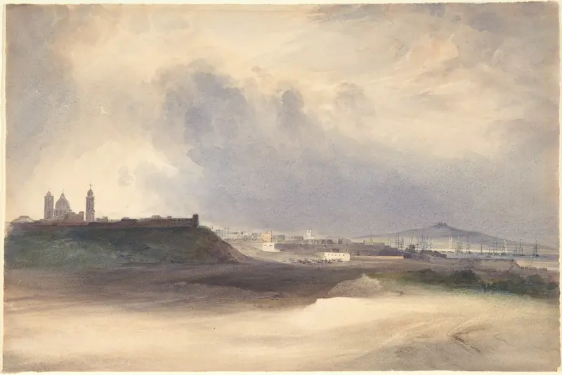 Approach to Montevideo, Uruguay Wall Art by Conrad Martens - High-Resolution Digital Print