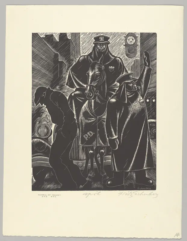April Wall Art by Fritz Eichenberg - High-Resolution Digital Print
