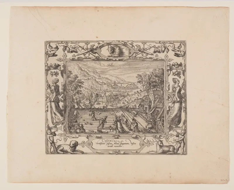 April, from The Twelve Months Wall Art by Pieter van der Borcht - High-Resolution Digital Print