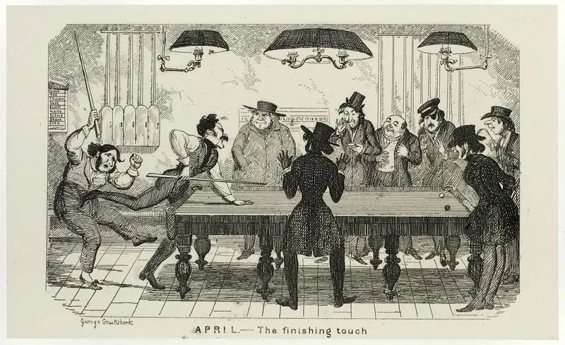 April - The Finishing Touch from George Cruikshank's Steel Etchings to The Comic Almanacks: 1835-1853 Wall Art by George Cruikshank - High-Resolution Digital Print