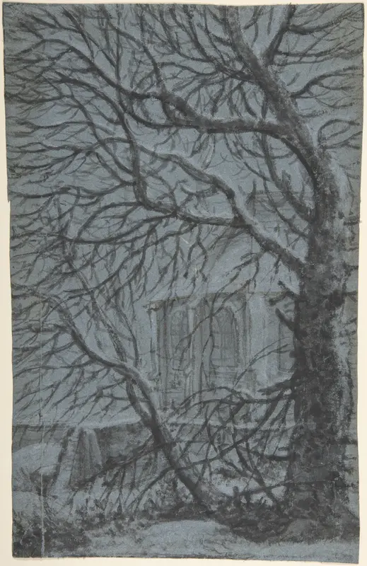Apse of a Church Seen Through the Snowy Branches of a Tree Wall Art by Anthonie Waterloo - High-Resolution Digital Print