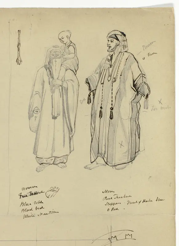 Arabic Man, Woman and Child Wall Art by Unknown artist - High-Resolution Digital Print