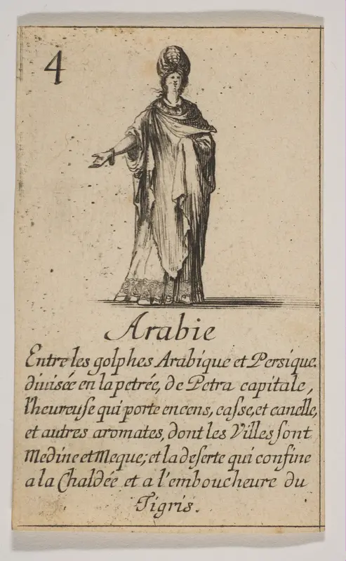 Arabie, from "Jeu de la Géographie" Wall Art by Stefano della Bella - High-Resolution Digital Print
