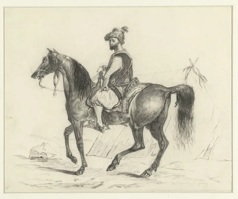Arabier te paard Wall Art by anonymous - High-Resolution Digital Print